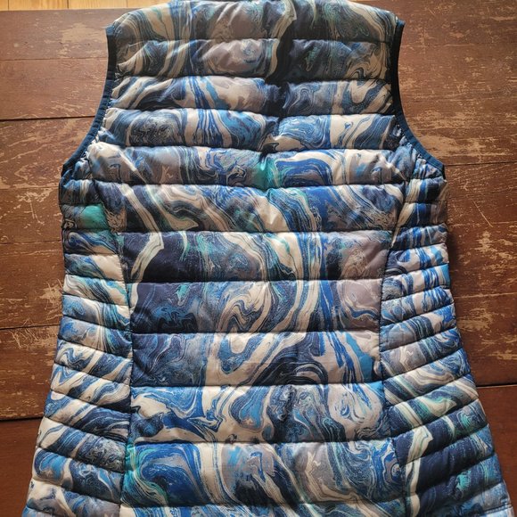 Patagonia Blue Marbled Down Vest XS - Picture 2 of 3